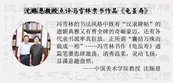 中國美術(shù)學(xué)院教授沈賜恩點(diǎn)評(píng)馮雪林隸書