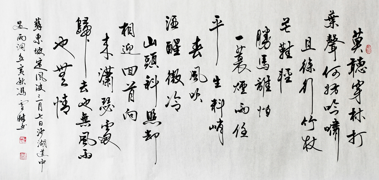 蘇軾定風波行書書法作品欣賞